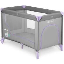 Ceļojumu gultiņa 125 x 65 x 78 cm RK-240 Pelēka-Lavanda