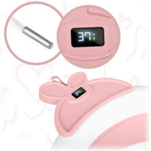 Baby bathtub with thermometer RK-282 white-pink