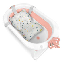 Складная ванночка для детей, младенцев с вставкой Ricokids RK-286 бело-розовая