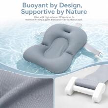 Baby Bath Cushion Art.271284 Grey Bērnu vannas spilvens, bērnu vannas sēdeklis, bērnu vannas ieliktnis