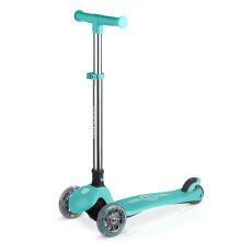 Three-Wheeled Balance Scooter for Kids Glowing in the Dark Ricokids Glow - Turquoise
