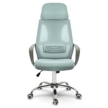 Office chair with micro mesh Prague - light blue