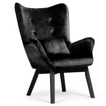 Wing Chair with Ottoman Sofotel Norse Black
