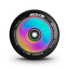 Scooter riteņi 110 mm cietie varavīksnes 2 gab.