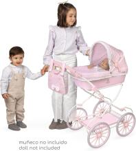 DeCuevas Toys Sophie Art.81075 Leļļu rati ar kulbiņu un somu