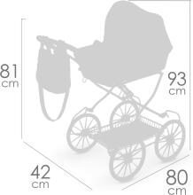 DeCuevas Toys Vintage Art.80044 Leļļu rati ar kulbiņu un somu