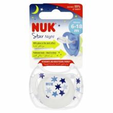 442967 SILICONE PACIFIER STAR NIGHT 6-18 1PC 543890, 10736752