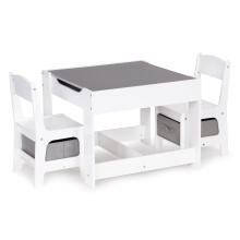 Children's furniture set: wooden table + 2 ECOTOYS chairs
