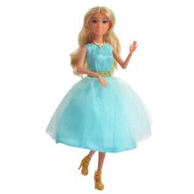 WOOPIE ROYAL Doll Lily 30 cm Long Blonde Hair Elegant Turquoise Dress