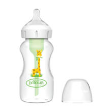 Dr. Brown's WB91019 Wide Neck Bottle 270ml Options+ with Nipple 3m+ Giraffe Decoration