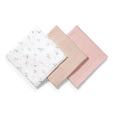 BabyOno Diaper Pink Soft Crushed Art.828/01 Pink īpaši mīkstie muslīna autiņi, 3 gab