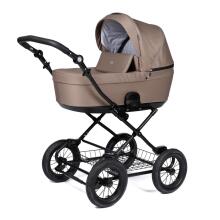 Norbaby Classic stroller set in Praline Art. 298920-298907 Klasiskie, īpaši izturīgi bērnu ratiņi - bēšīgie (kulba+rāmis), ekstra amortizācija