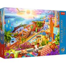 TREFL Premium Plus Пазл Санторини, Греция, 1000 шт.