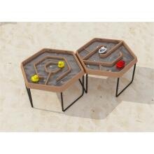 MASTERKIDZ Hexagonal Sand and Water Play Table Labyrinth Adjustable Height