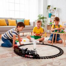 Bebe Basic Art.KG0053 Rotaļu dzelzceļa komplekts ar lokomotīvi un efektiem