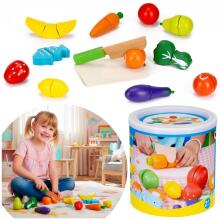 Wooden Fruit & Vegetable Cutting Play Set Springos KG0058