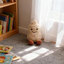 16 cm Peanut Cuddly Toy, Peanut Plush Doll with Smiling Face, Amuseable Peanut Plushie with Legs, Decoration and Gift Idea for Birthday and Party