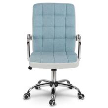 Benton Blue-White Fabric Office Chair