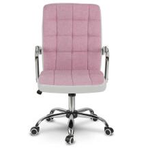 Benton Pink-White Fabric Office Chair