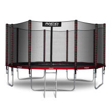15ft/465cm Garden Trampoline with External Net and Ladder Neo-Sport