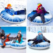 Kids World Snowtube Art.274269  Прочные надувные  санки/подушка для катания по снегу с надежными ручками с чехлом 100см