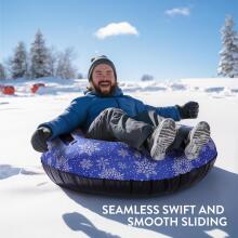 Kids World Snowtube Art.274269  Прочные надувные  санки/подушка для катания по снегу с надежными ручками с чехлом 100см
