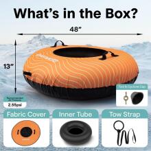 Kids World Snowtube XXL Art.274271   Inflatable Snow Tubes for Sledding with Sturdy Handles