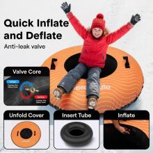 Kids World Snowtube XXL Art.274272   Inflatable Snow Tubes for Sledding with Sturdy Handles
