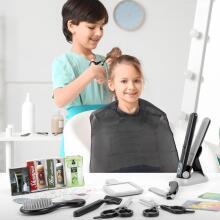 Hairdressing Set for Children Art.274435  Friziera komplekts ar matu fēnu, skuveklis, matu taisnotājs salonam, bērnu friziera soma
