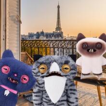 Fuggler Alley Cats (Wide Eyed Cat) – забавная уродливая плюшевая игрушка-монстр с человеческими зубами