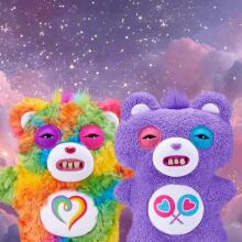 Fuggler Care Bears 23 cm Plush Toy (Share Bear) by ZURU - Funny Ugly Monster Cuddly Toy with Human-like Teeth, Collectable Plush for Children, Teenagers, Adults & Crossover Fans