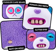 Fuggler Care Bears 23 cm Plush Toy (Share Bear) by ZURU - Funny Ugly Monster Cuddly Toy with Human-like Teeth, Collectable Plush for Children, Teenagers, Adults & Crossover Fans