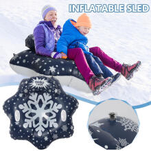 Atom SnowTube Flower Art.274811 Izturīgas piepūšamas sniega caurules ragaviņām ar izturīgiem rokturiem 130cm