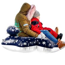 Atom SnowTube Flower Art.274811 Izturīgas piepūšamas sniega caurules ragaviņām ar izturīgiem rokturiem 130cm