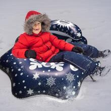 Atom SnowTube Flower Art.274811 Izturīgas piepūšamas sniega caurules ragaviņām ar izturīgiem rokturiem 130cm