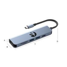 Hawk HW-HUB601 6in1 Adapter USB-C