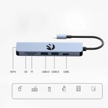Hawk HW-HUB601 6in1 Adapter USB-C