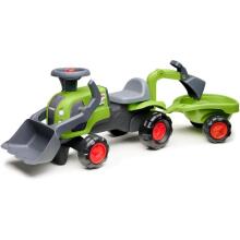 Детский трактор FALK Ride-On Claas с экскаватором и прицепом