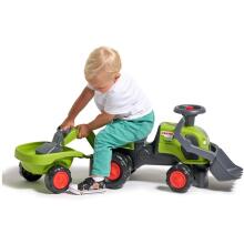 Детский трактор FALK Ride-On Claas с экскаватором и прицепом