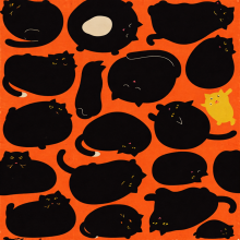 La Bebe™ Rich Maternity Pillow Art.30579834 Nordic Cats. Подковка для сна, кормления малыша 30x104 cm