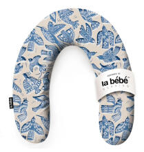 La Bebe™ Rich Maternity Pillow Art.90612661 Nordic Birds. Подковка для сна, кормления малыша 30x104 cm