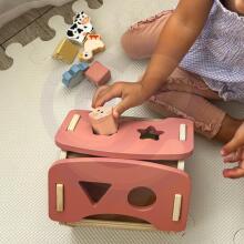 TOOKY TOY Farm Sorter Wooden Animals Shapes
