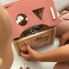 TOOKY TOY Farm Sorter Wooden Animals Shapes