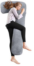 La Bebe™ Flopsy Pillow Art.80579836 Nordic Pebbles. Cotton Nursing Maternity grūtnieču pakaviņš spilvens ar pārvalku [2 pārvalki], sintepona pildīšana,180 см