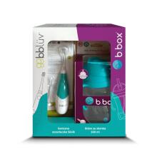 B.BOX 62375 Sonic zobu birstes komplekts bērniem + 240 ml salmiņu pudele Azure