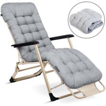 Folding garden lounger with cushion Sofotel ChillWell light gray