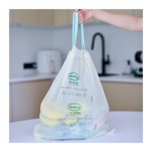 Atkritumu maisi savelkami ar aukliņu kompostējami BioBag 50L (10 gab. rullī) 25mkr. 60x70cm zaļi 