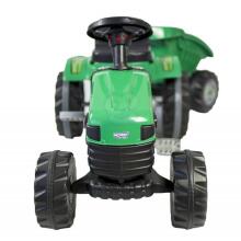 WOOPIE Pedāļu Traktors Zemnieks GoTrac MAXI ar Piekabi Klusiem Riteņiem