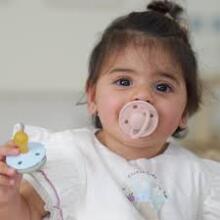 Rebael Round Latex Art.276176 Colour Mix Pacifier (nipple) made of 100% natural rubber 6+ months (2 pcs.)