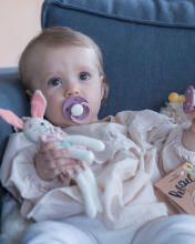 Rebael Round Latex Art.276200 Colour Mix Pacifier (nipple) made of 100% natural rubber 0-6 months (2 pcs.)